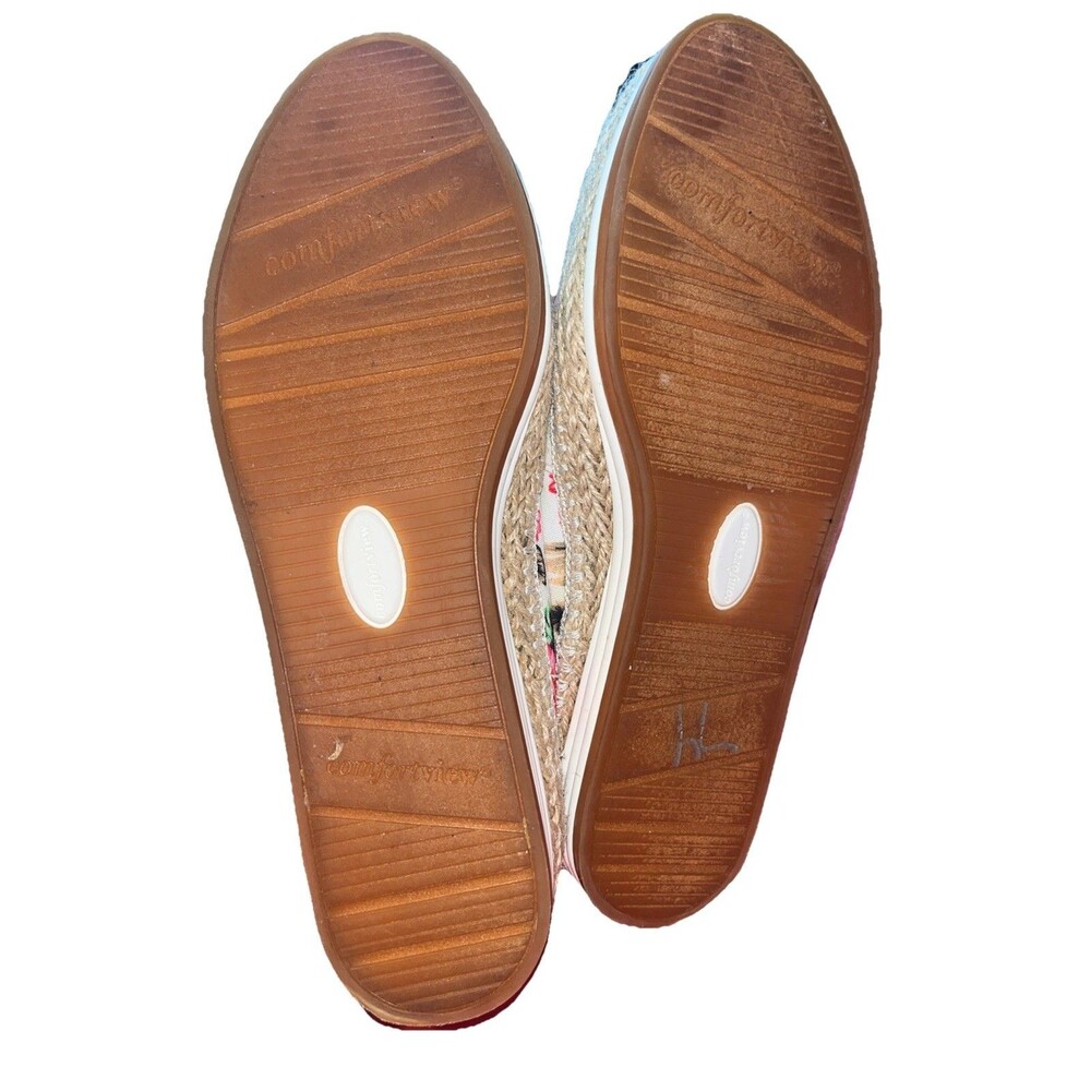 Comfortview “the Spencer”canvas slip On Size 10w Hawaiian Tropical Print - Picture 7 of 9